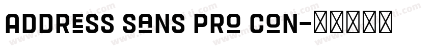 Address Sans Pro Con字体转换